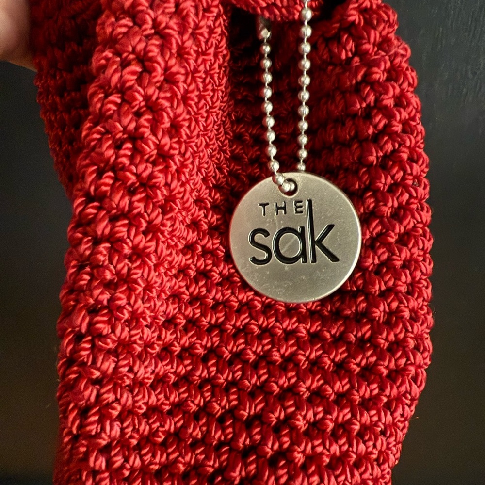 The Sak Cherry Red Crochet Bag
